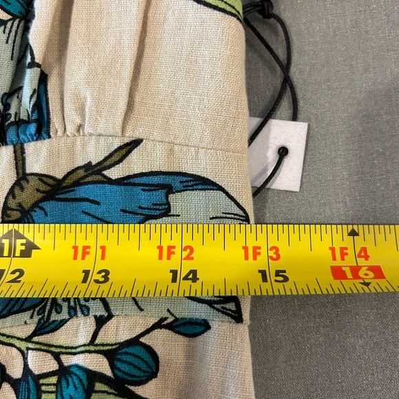 💚”Tulip Creations” NWT Floral Short Puff Sleeve Smocked Back Midi Dress Size XL - Picture 14 of 15